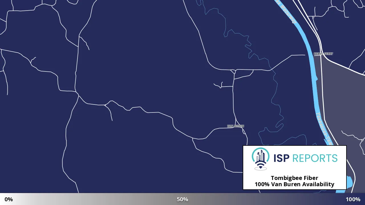 Van Buren, MS map of internet availability