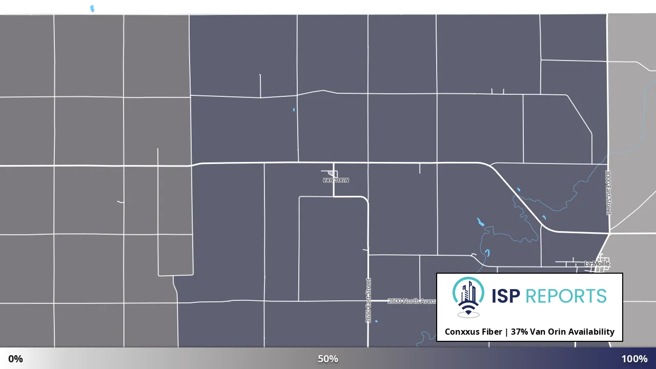 Van Orin, IL map of internet availability