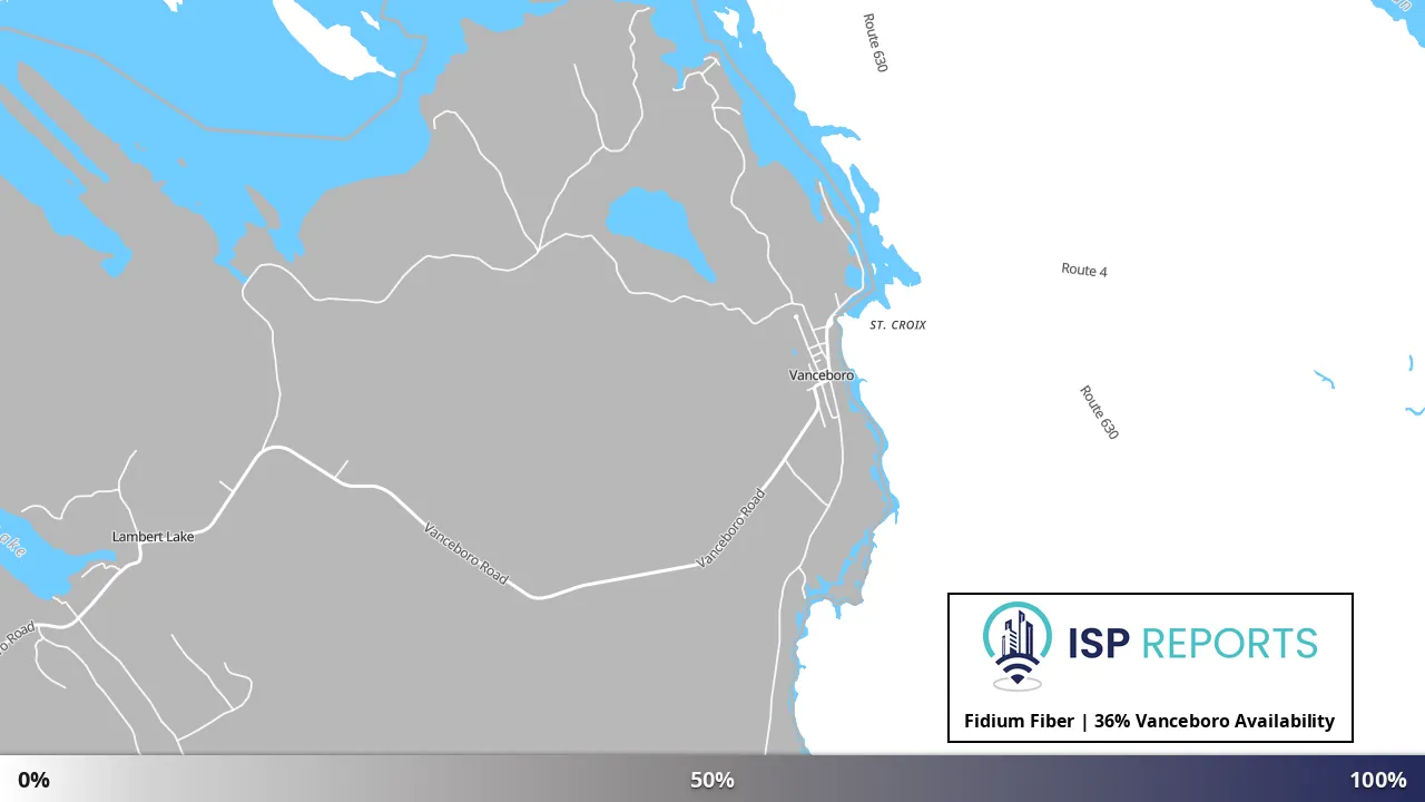 Vanceboro, ME map of internet availability