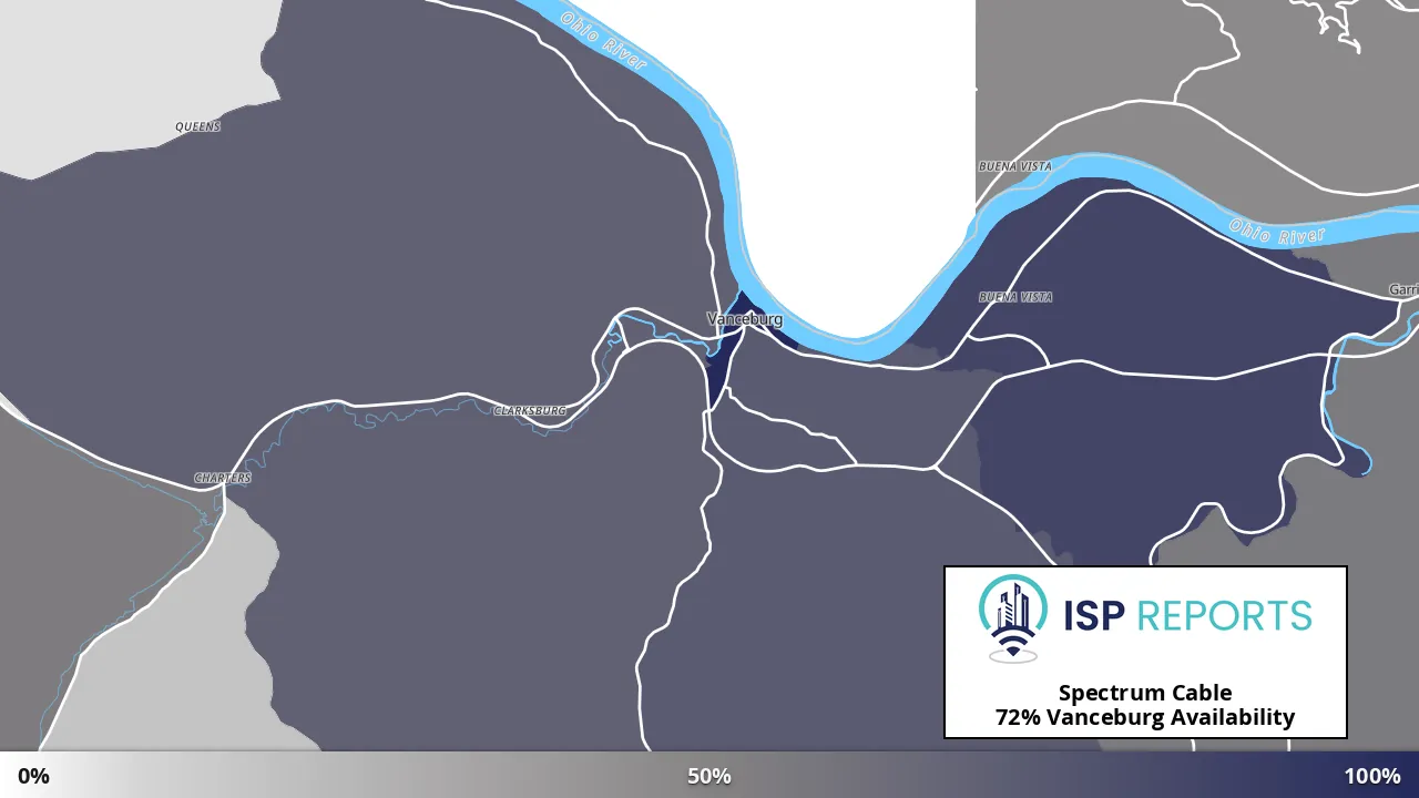 Vanceburg, KY map of internet availability
