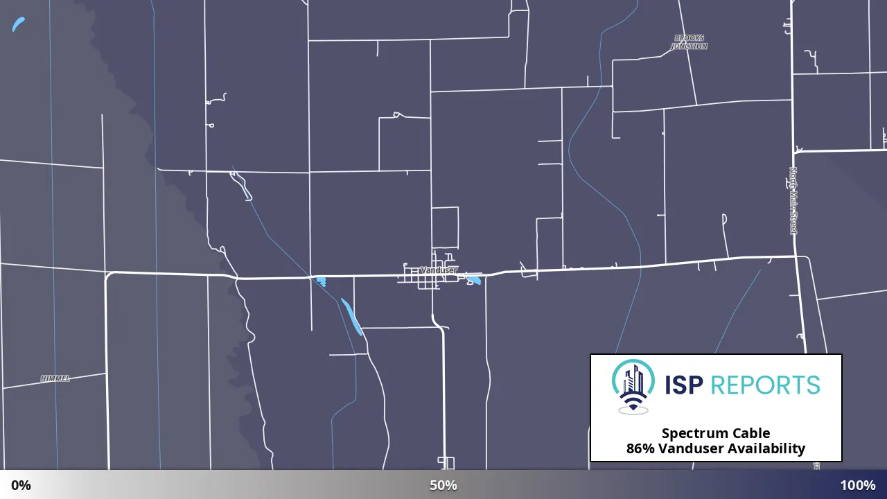 Vanduser, MO map of internet availability
