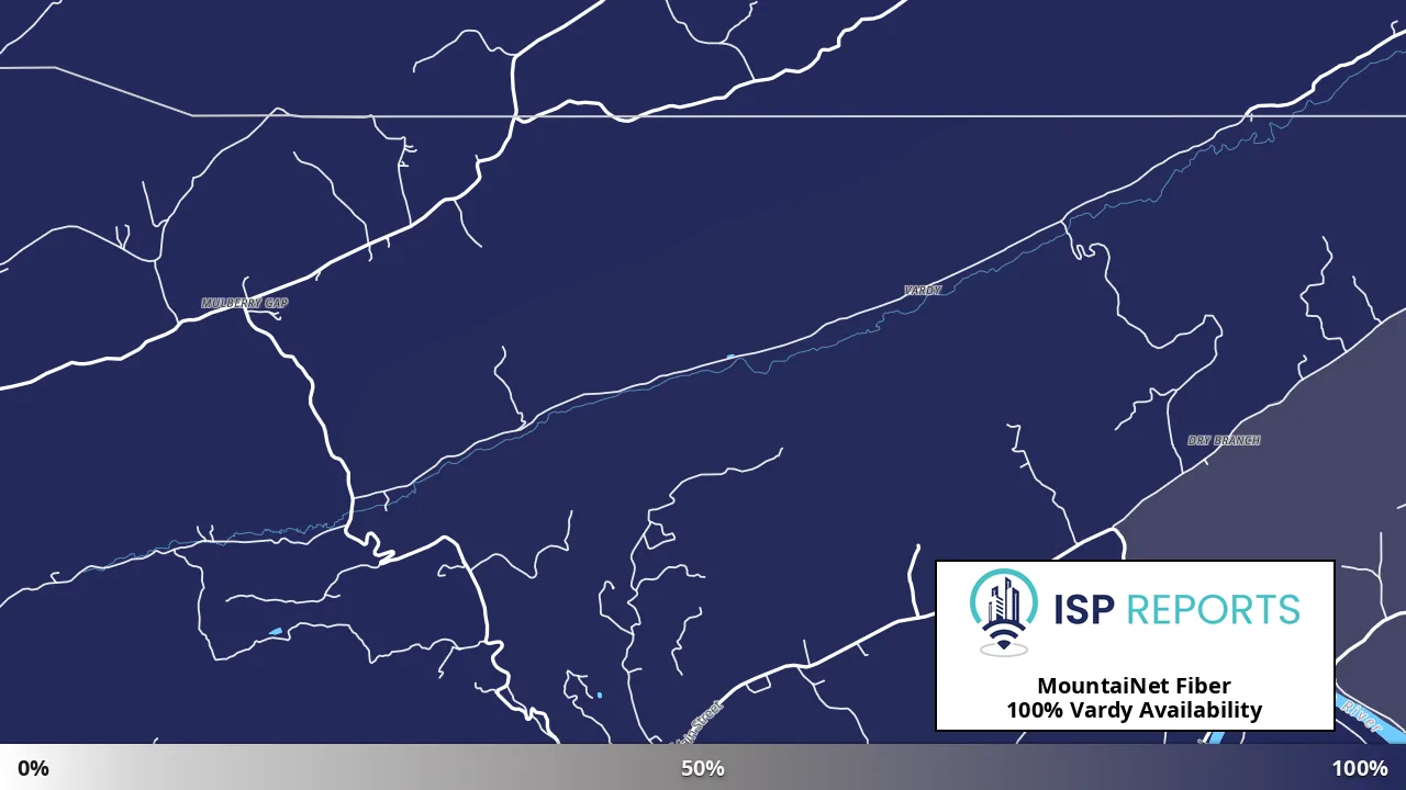 Vardy, TN map of internet availability