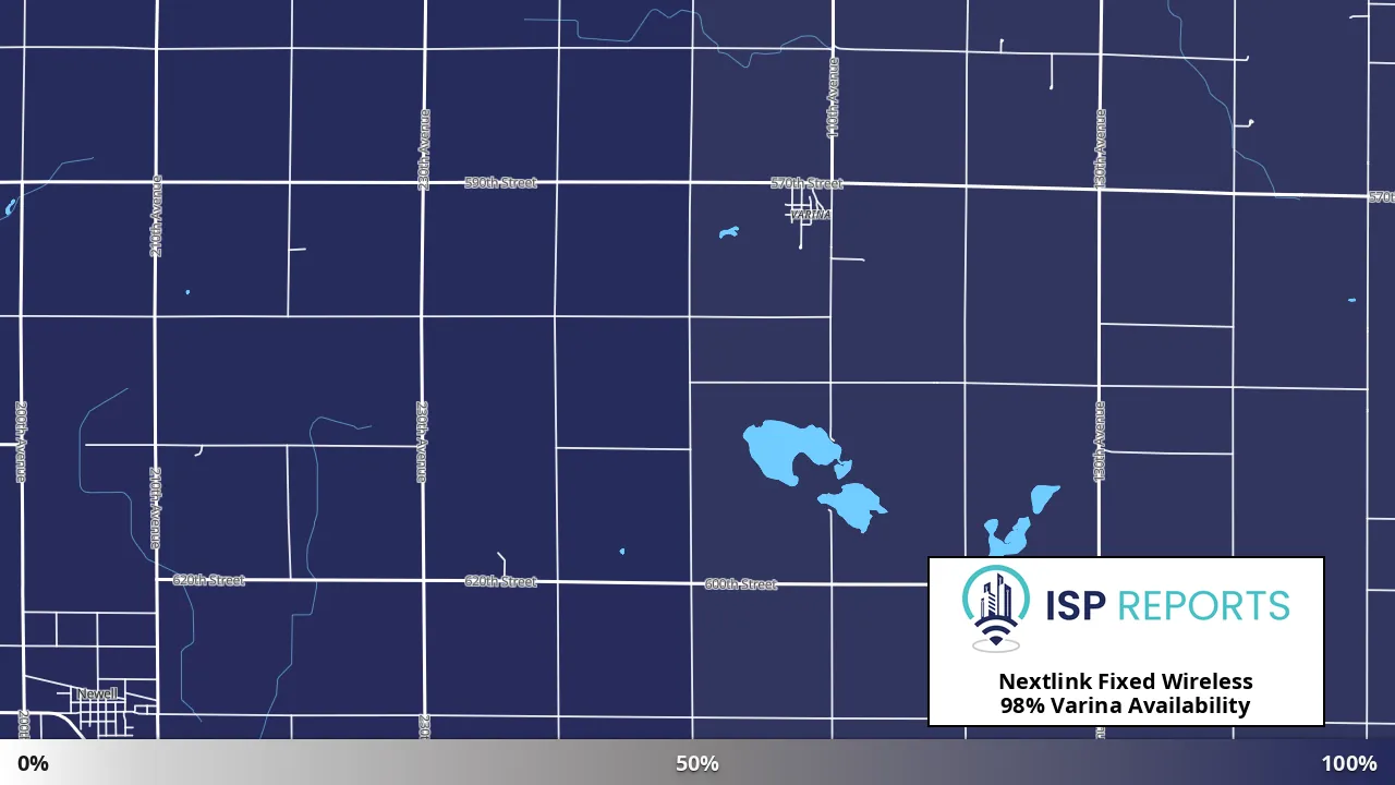 Varina, IA map of internet availability