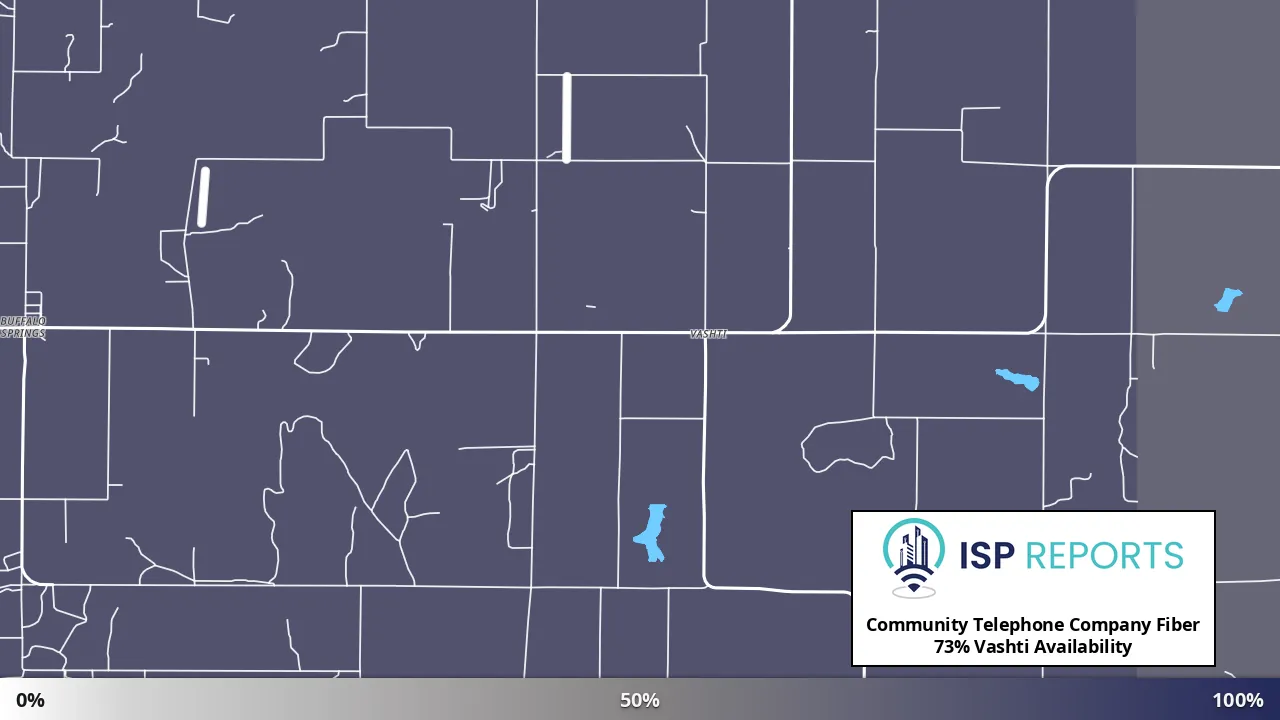 Vashti, TX map of internet availability