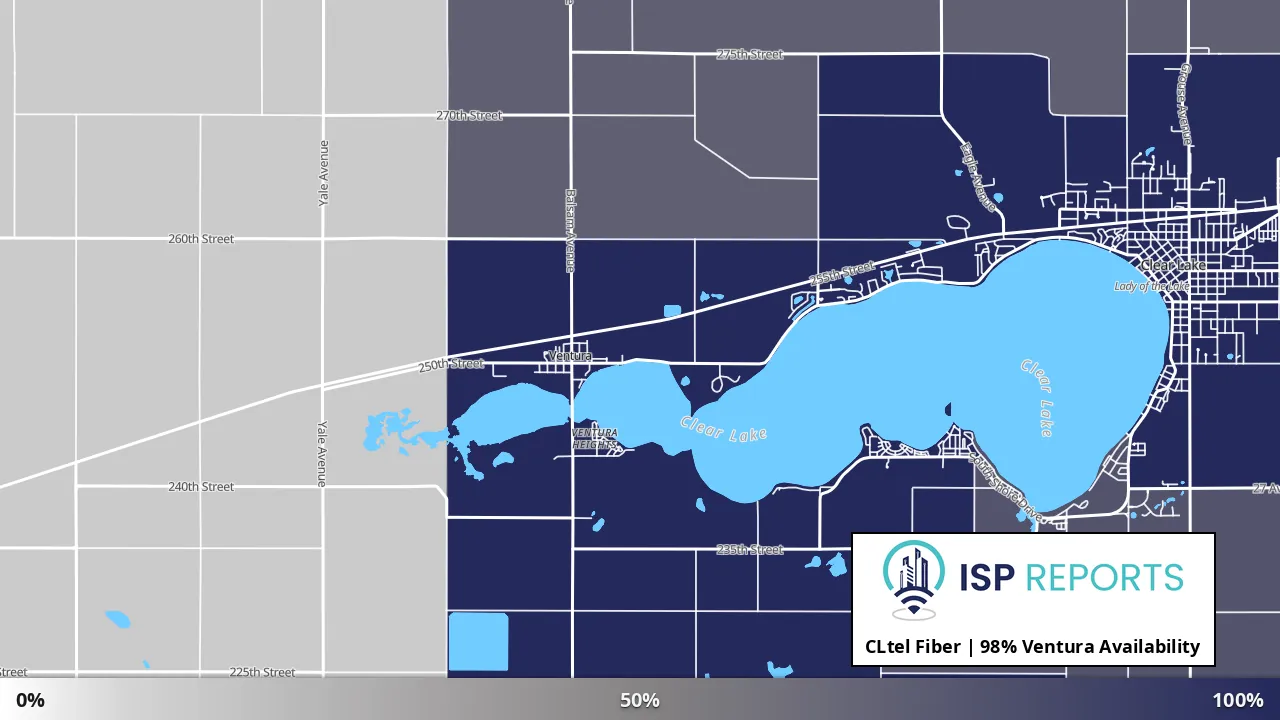 Ventura, IA map of internet availability