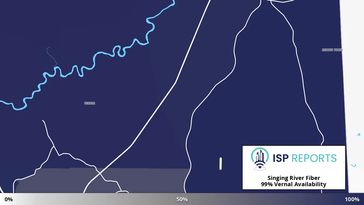 Vernal, MS map of internet availability