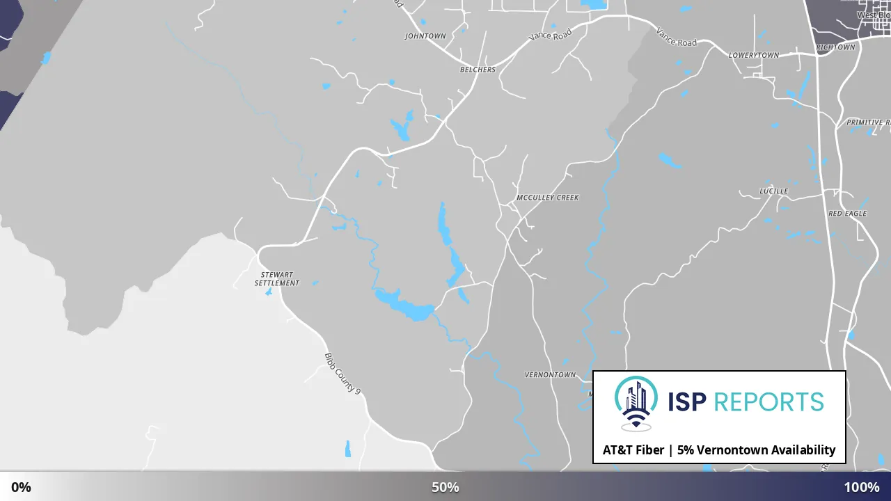 Vernontown, AL map of internet availability