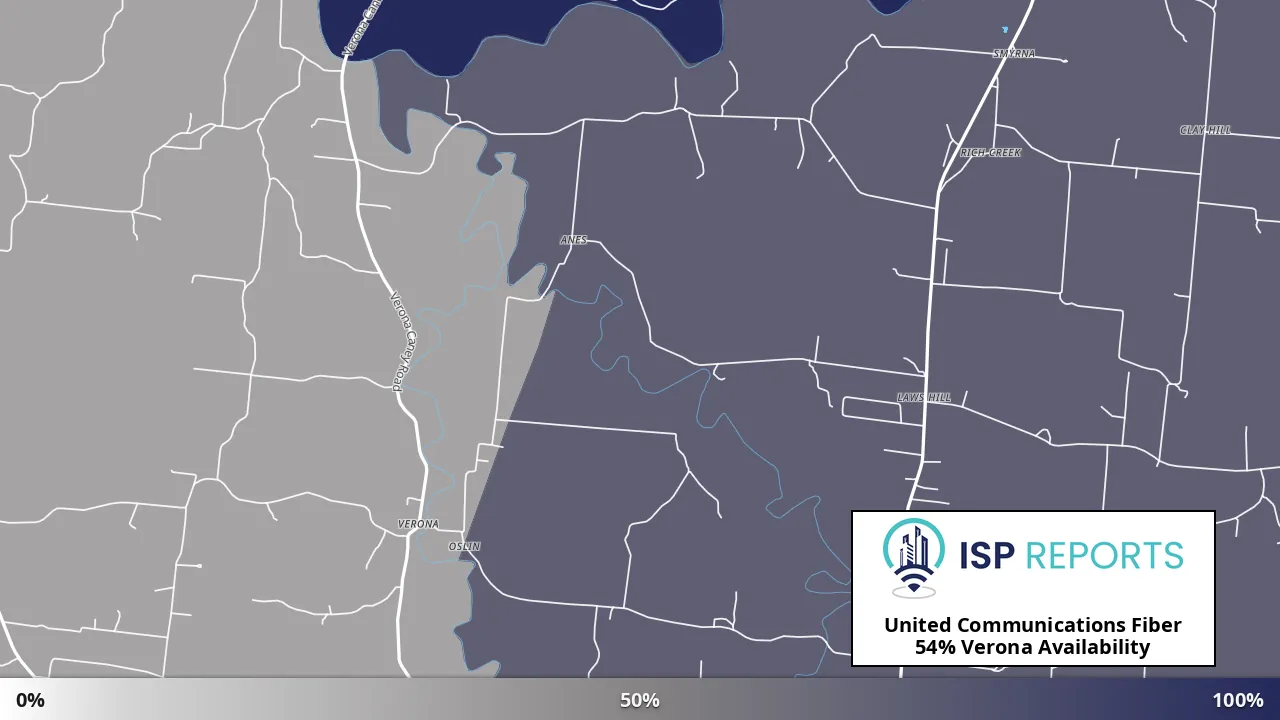 Verona, TN map of internet availability