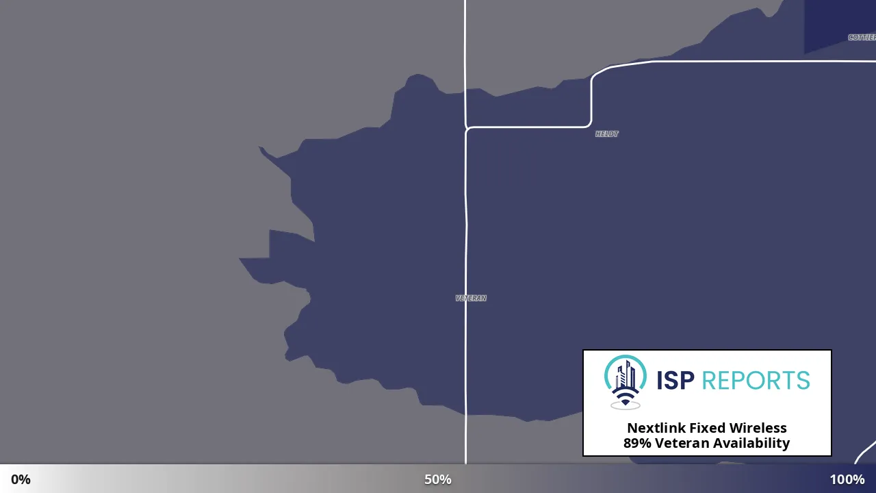 Veteran, WY map of internet availability