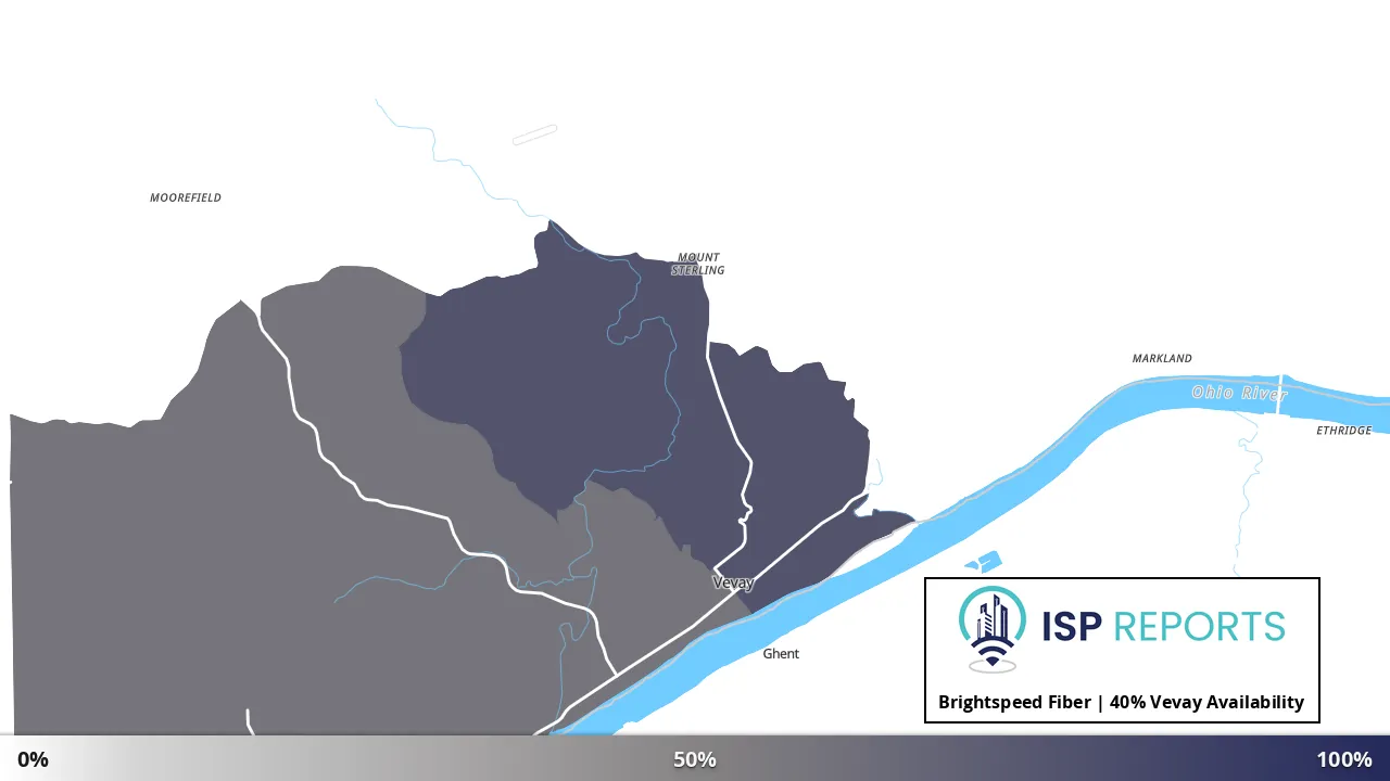 Vevay, IN map of internet availability