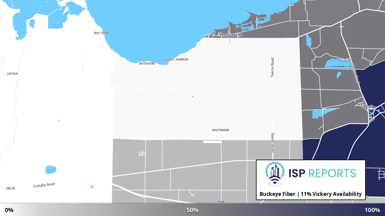Vickery, OH map of internet availability