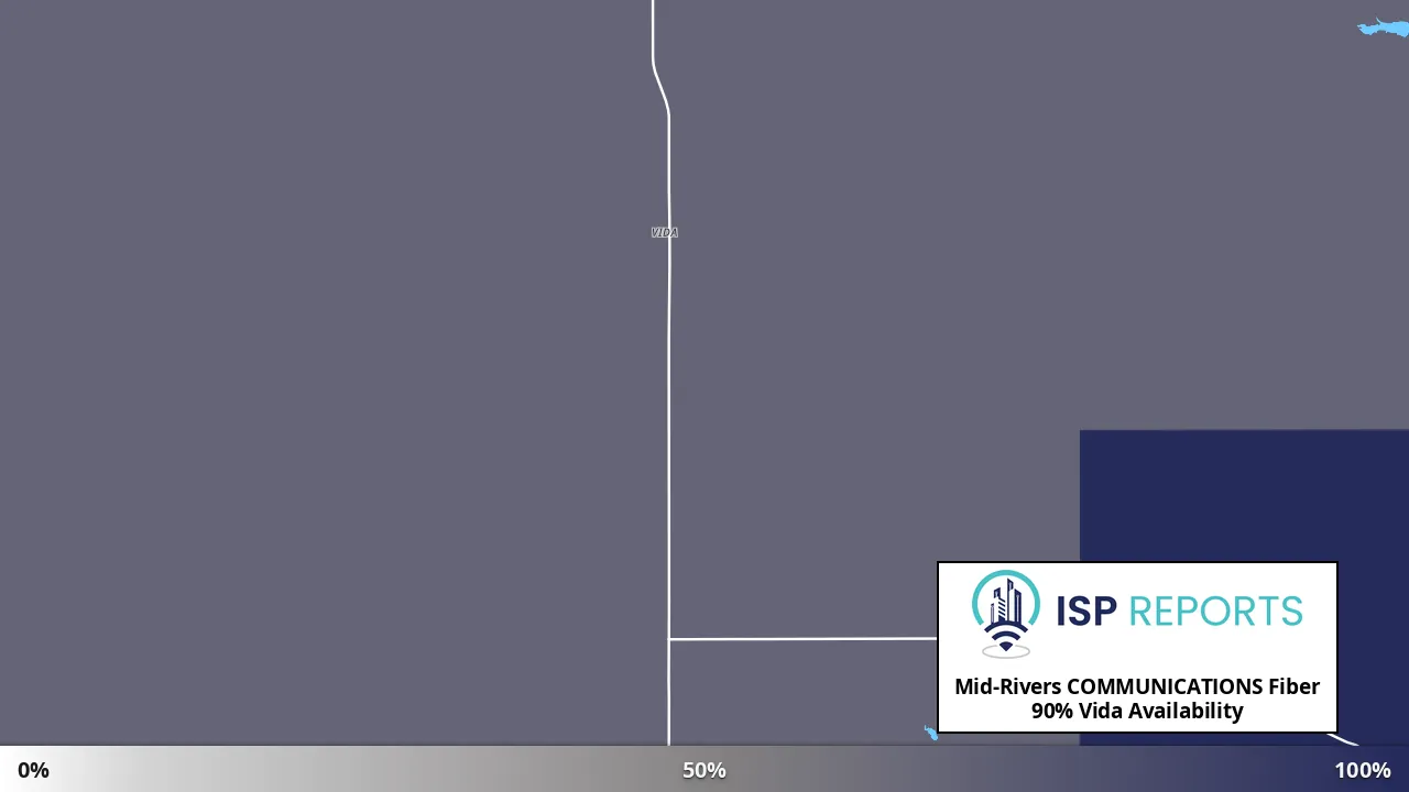 Vida, MT map of internet availability