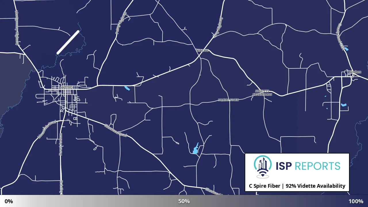 Vidette, AL map of internet availability