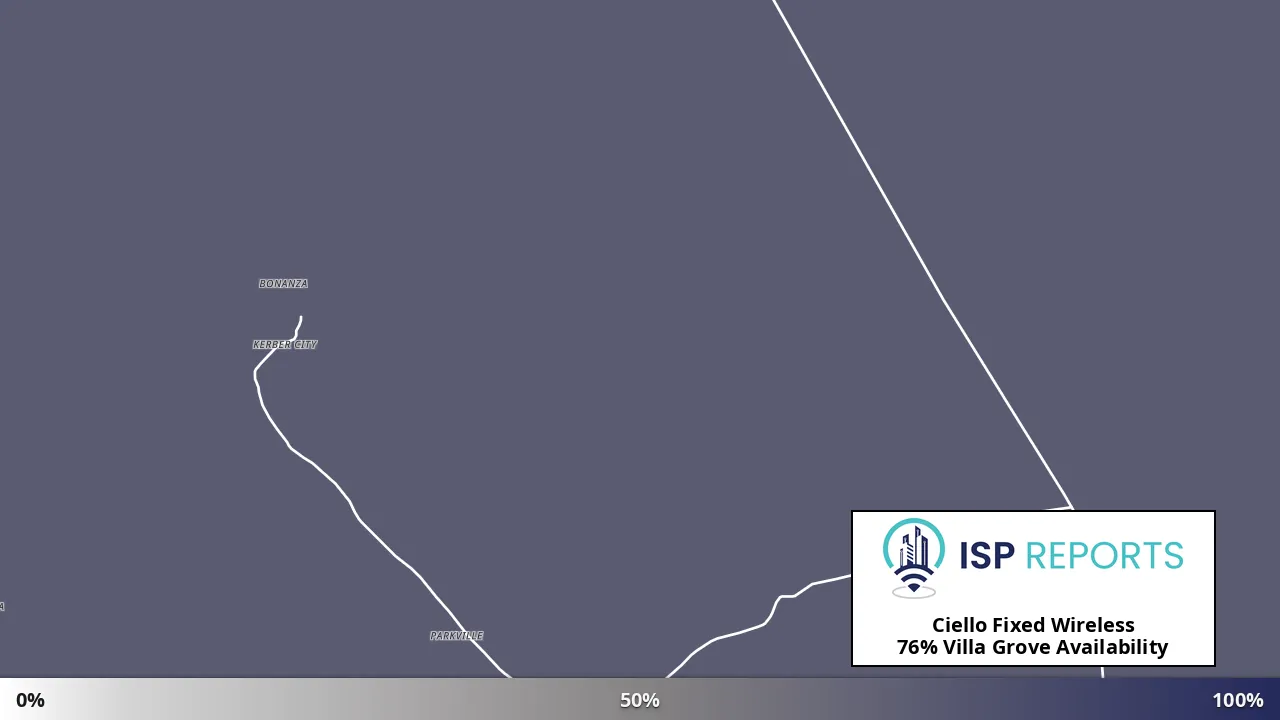 Villa Grove, CO map of internet availability