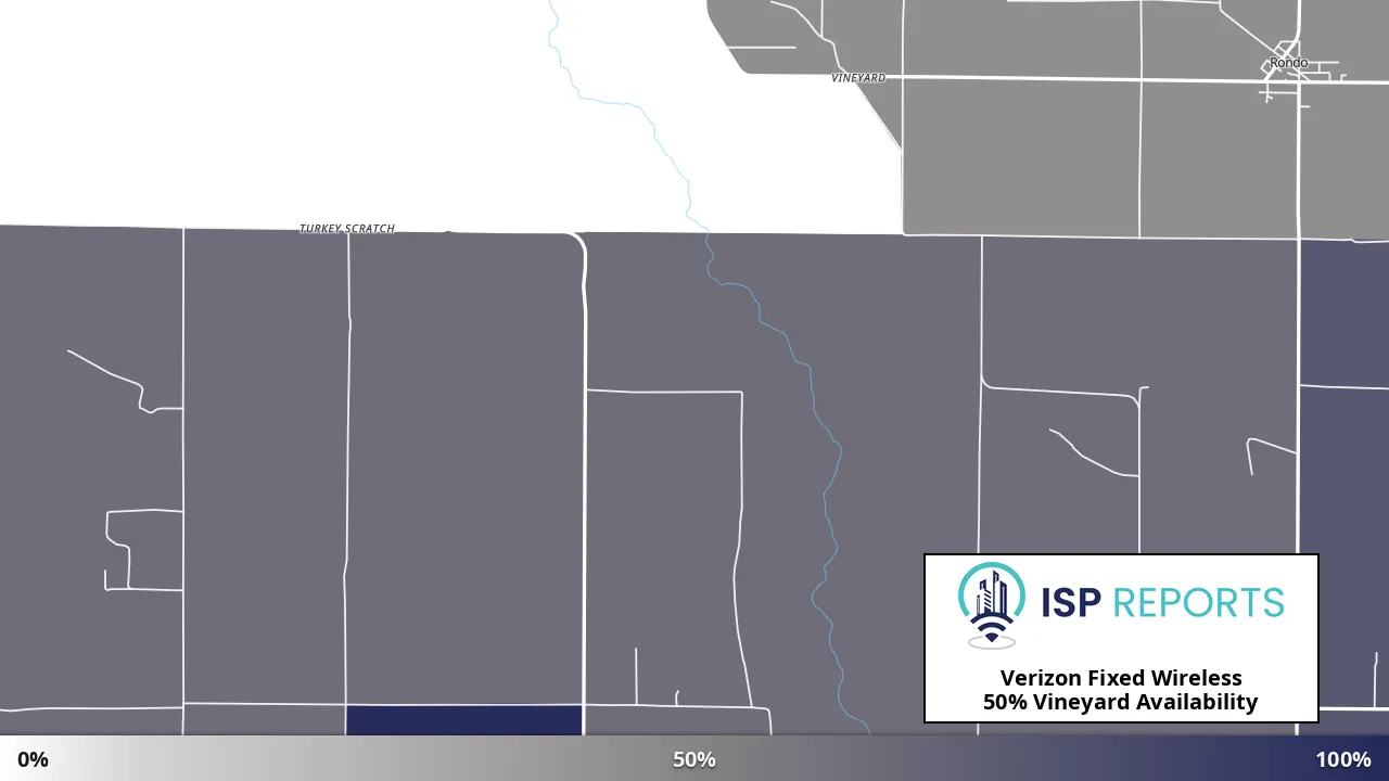 Vineyard, AR map of internet availability