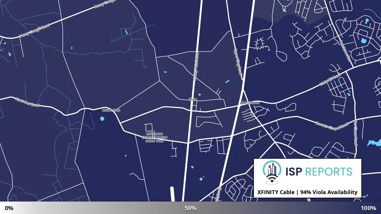 Viola, DE map of internet availability