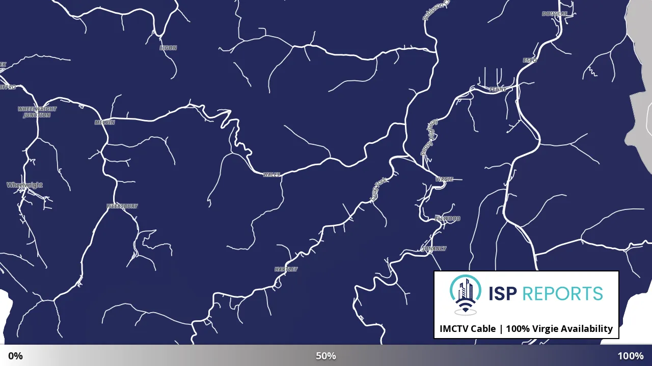 Virgie, KY map of internet availability