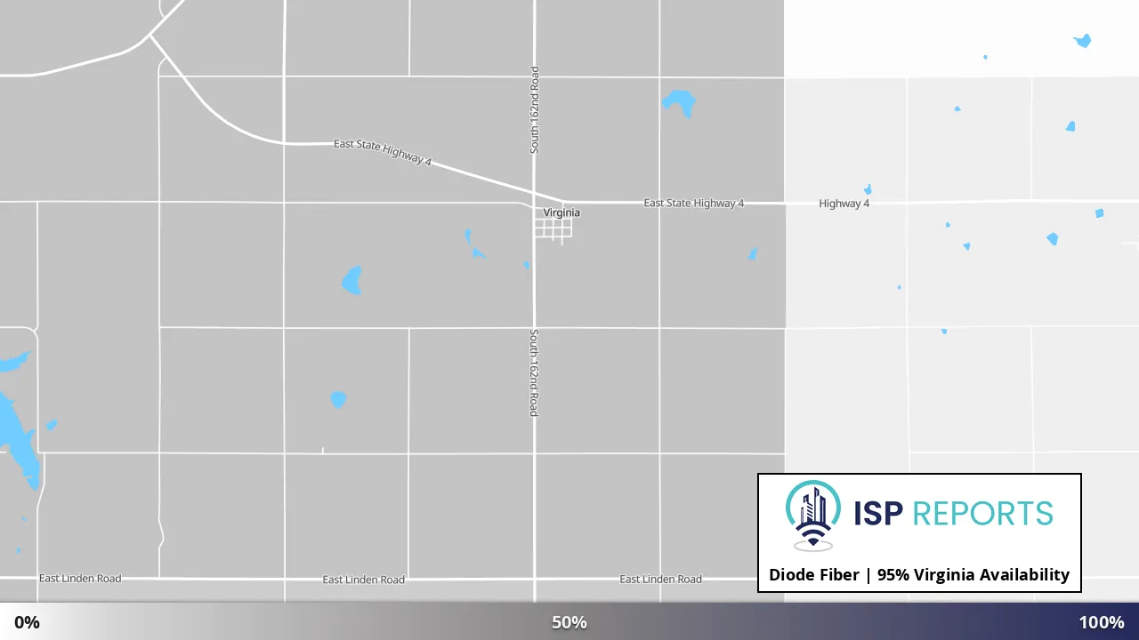 Virginia, NE map of internet availability