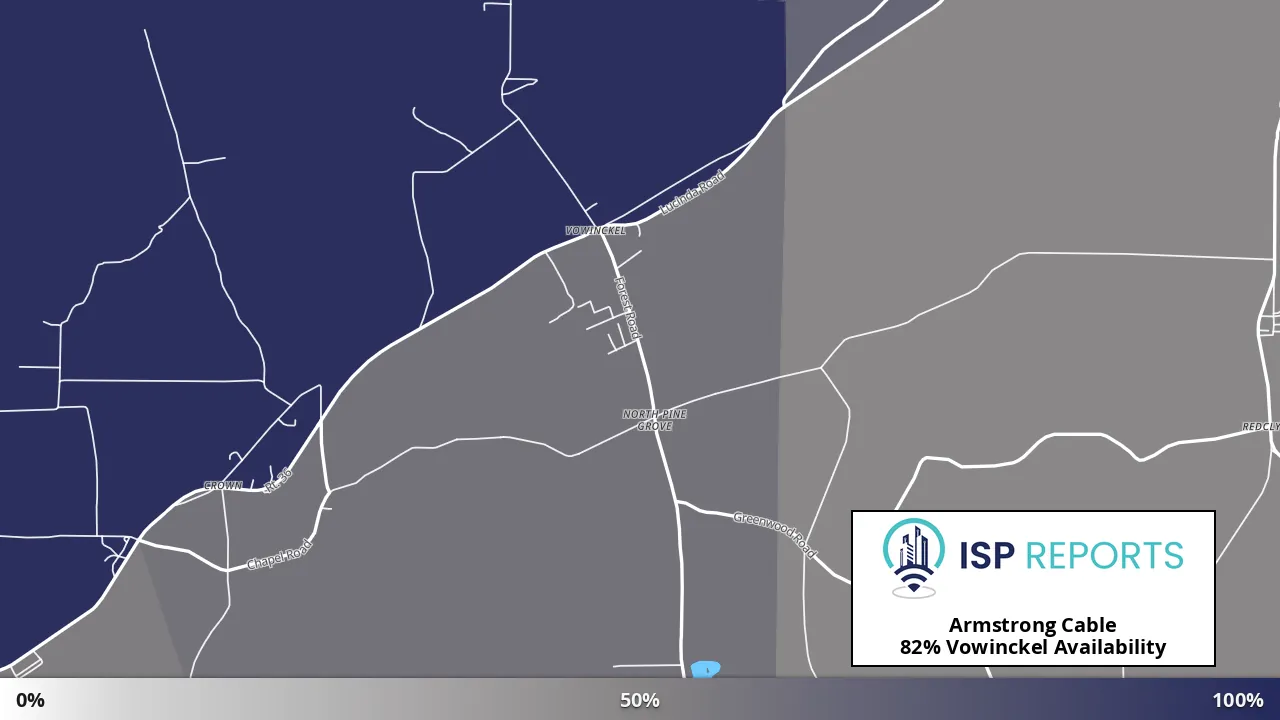 Vowinckel, PA map of internet availability