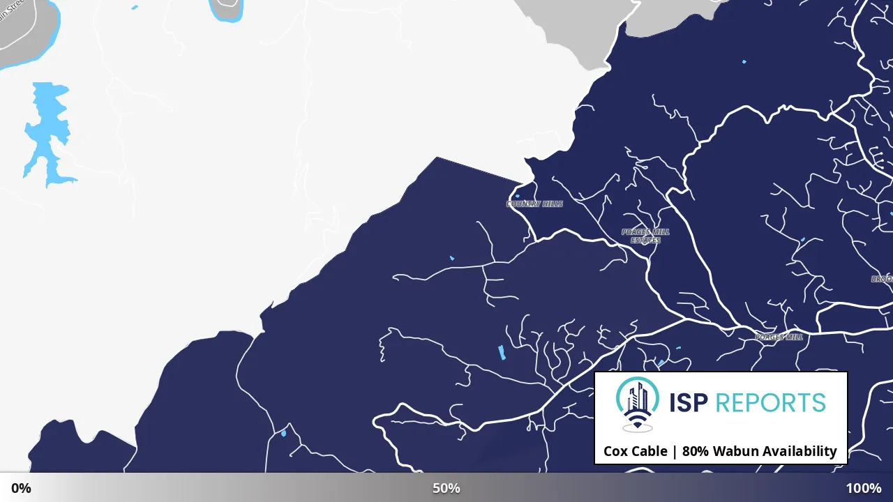Wabun, VA map of internet availability