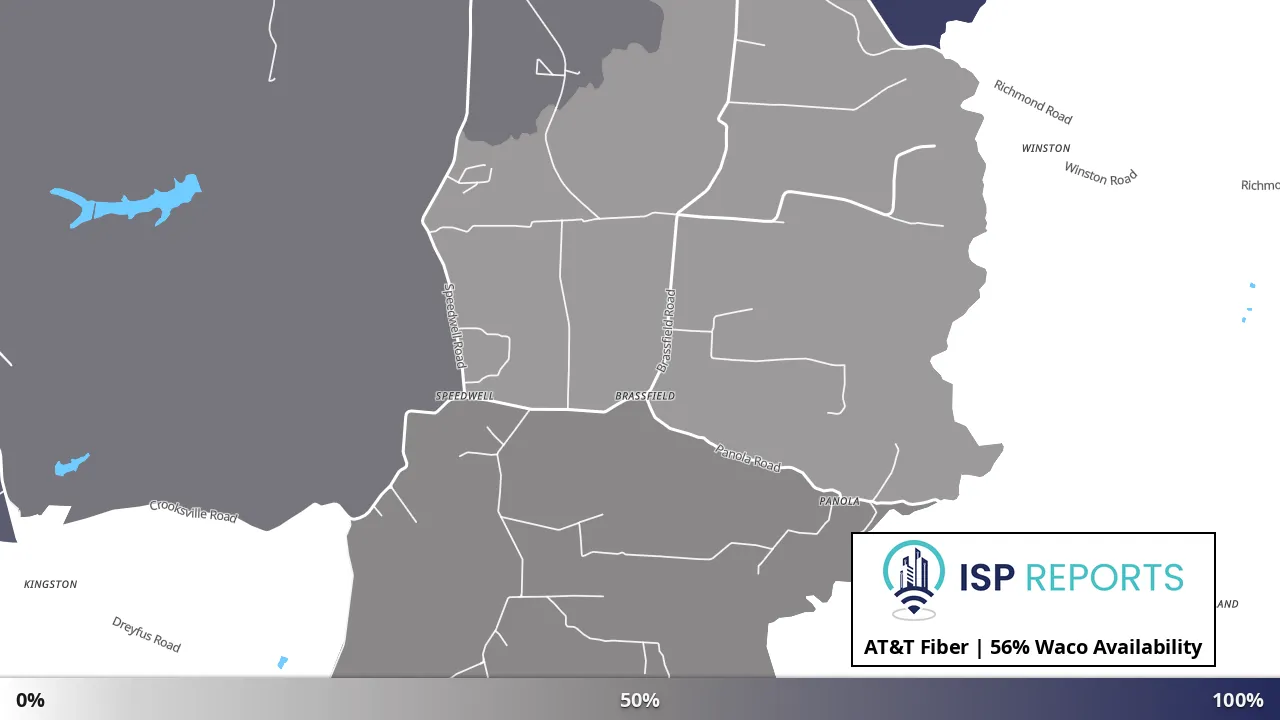 Waco, KY map of internet availability