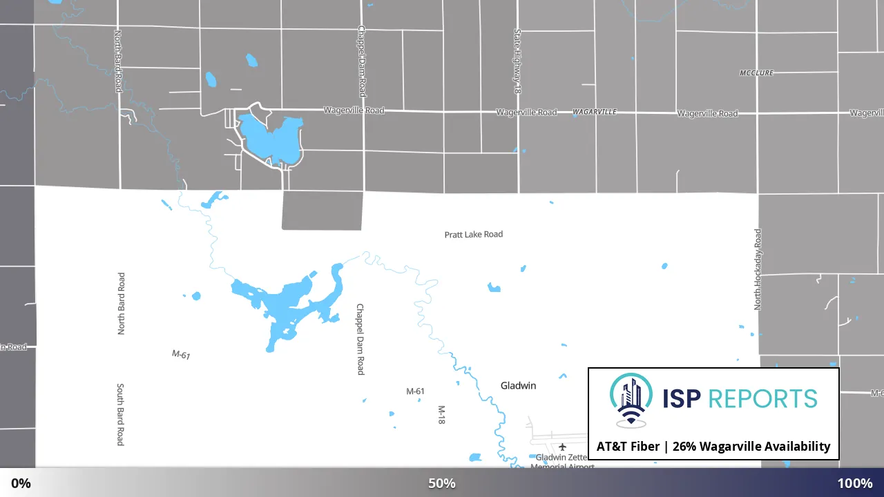 Wagarville, MI map of internet availability