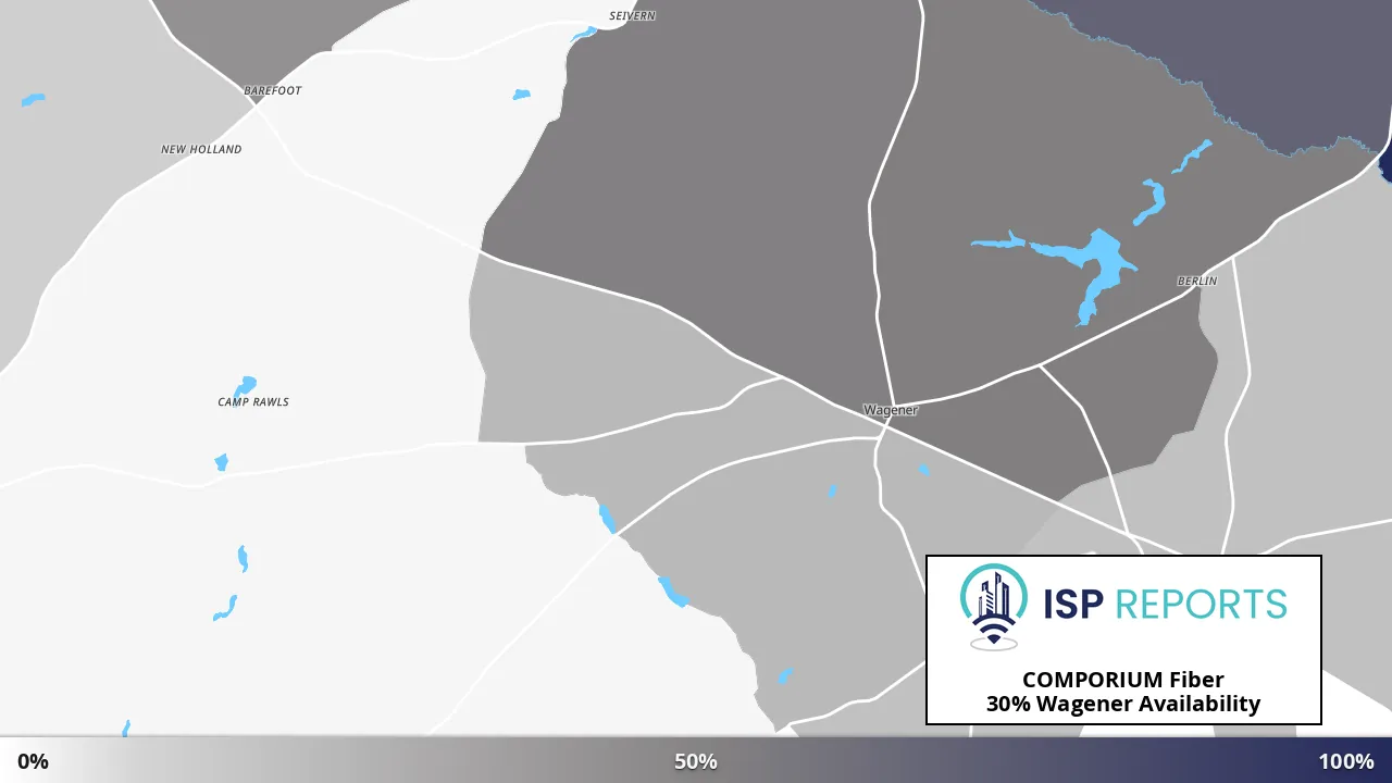 Wagener, SC map of internet availability