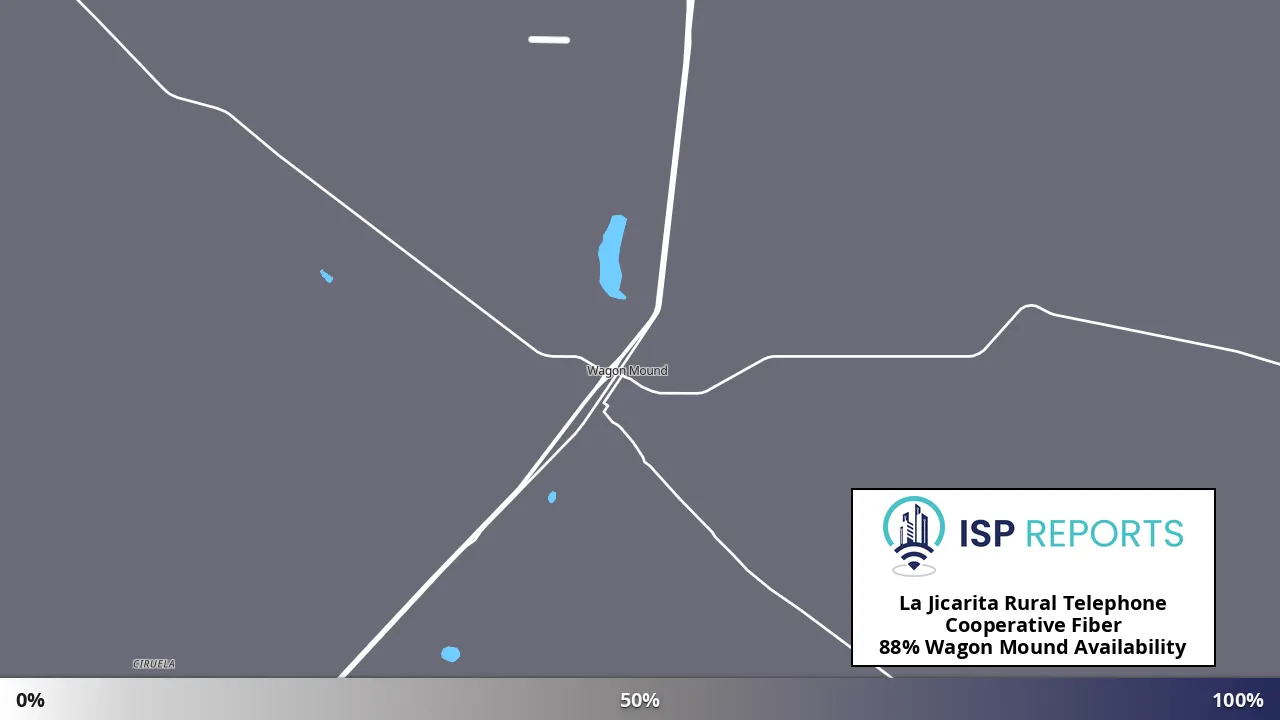 Wagon Mound, NM map of internet availability