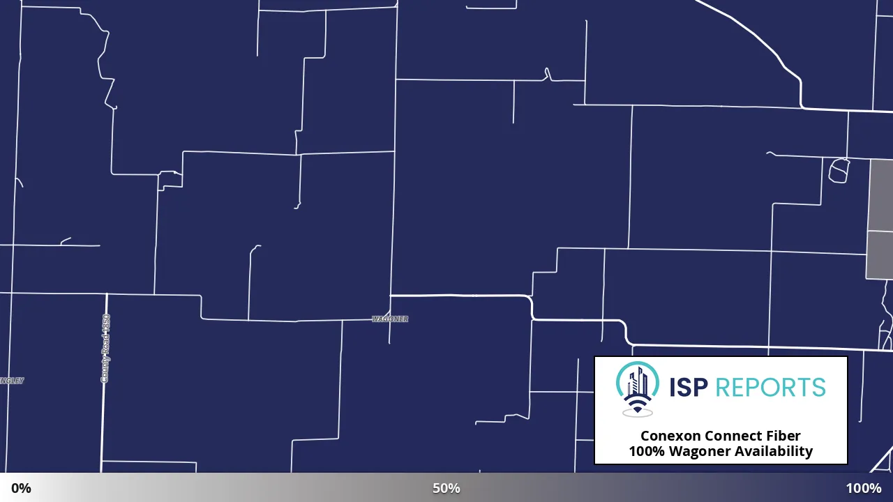 Wagoner, MO map of internet availability