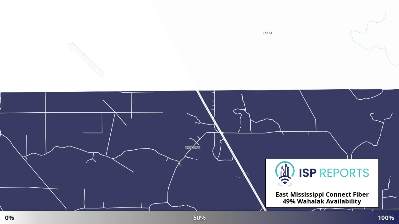 Wahalak, MS map of internet availability