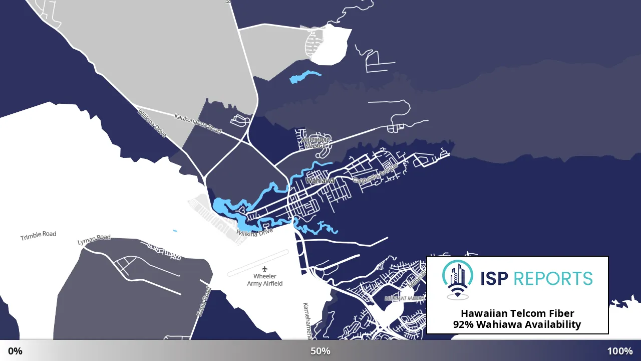 Wahiawa, HI map of internet availability