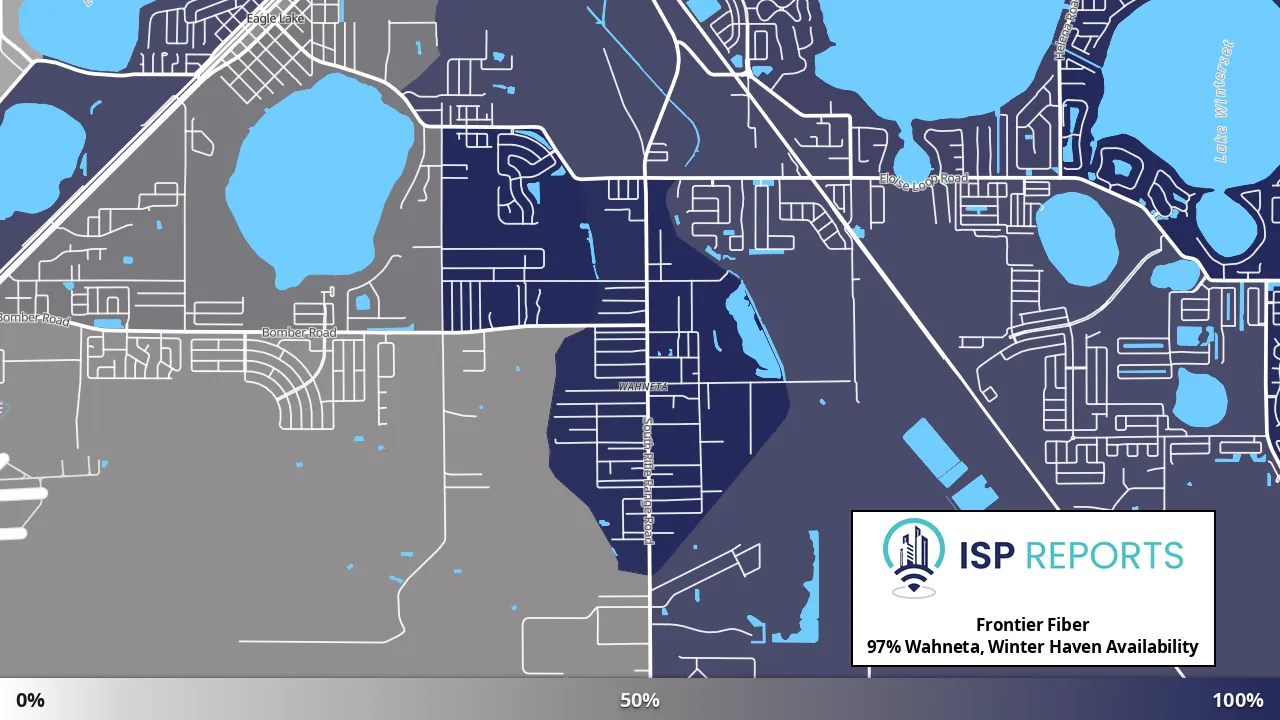 Wahneta, Winter Haven, FL map of internet availability