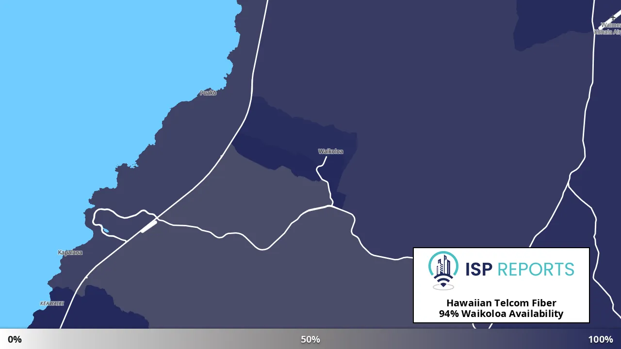 Waikoloa, HI map of internet availability