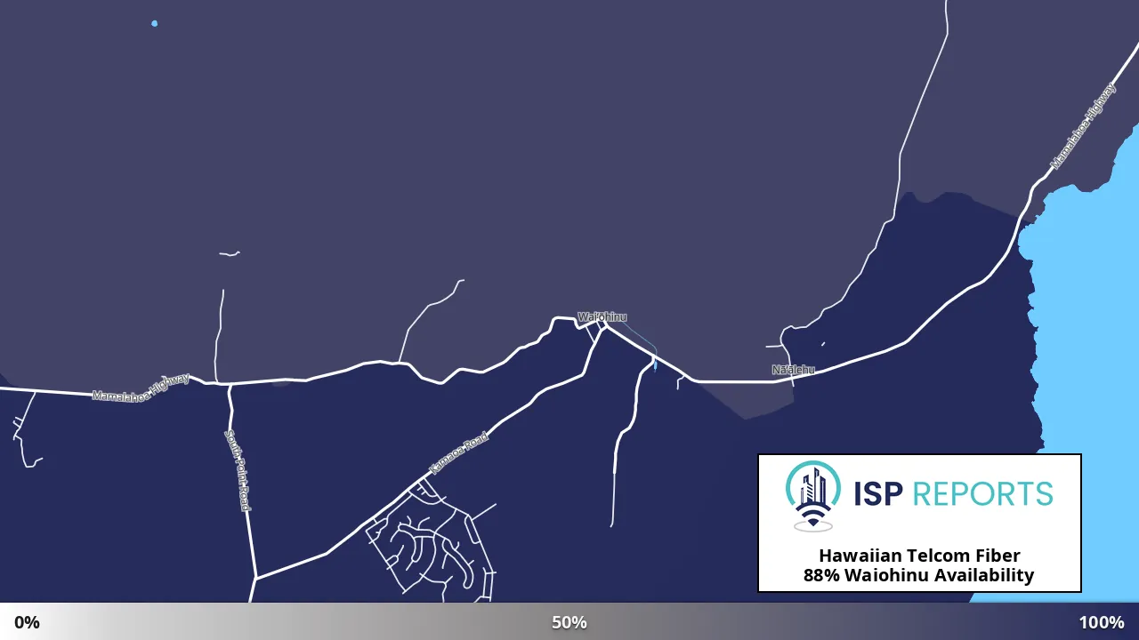 Waiohinu, HI map of internet availability