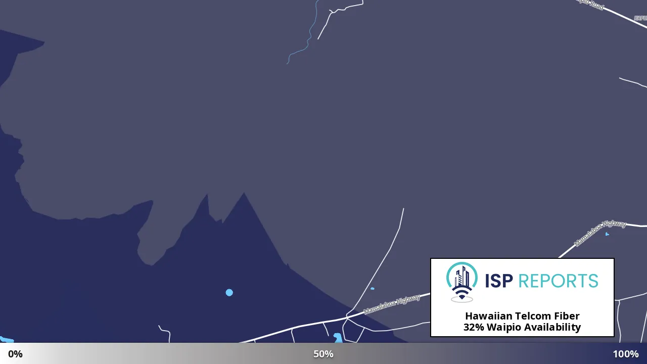 Waipio, HI map of internet availability