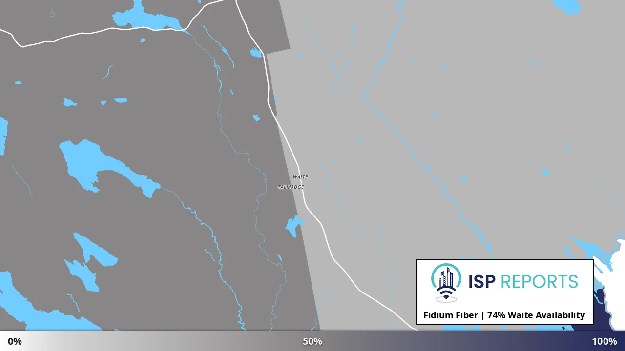 Waite, ME map of internet availability