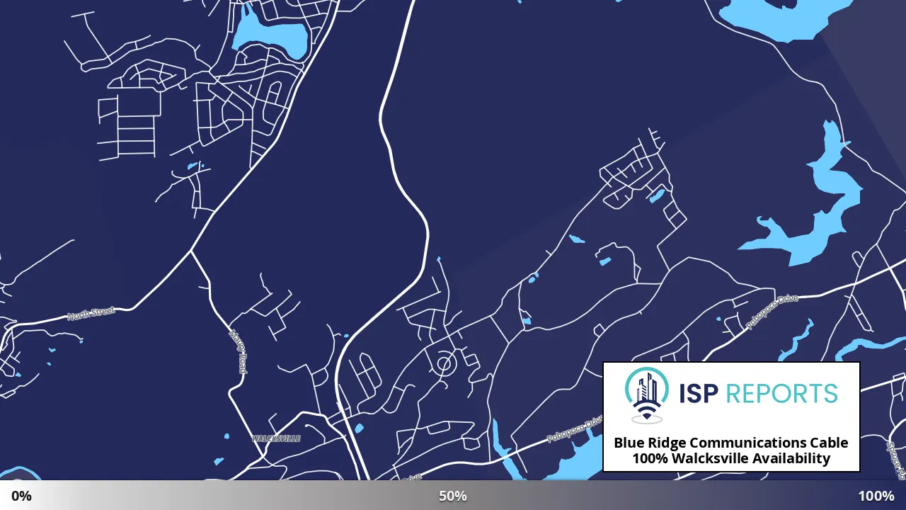 Walcksville, PA map of internet availability