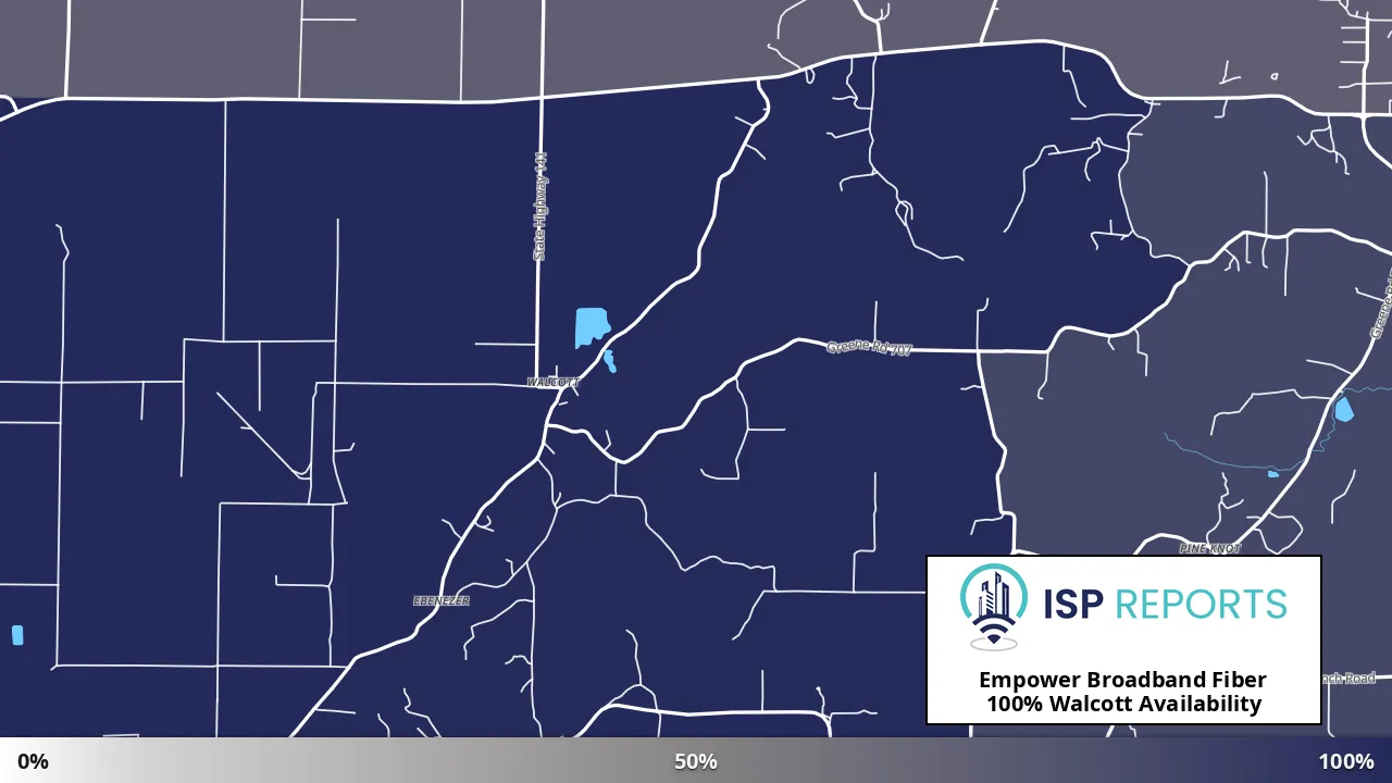 Walcott, AR map of internet availability