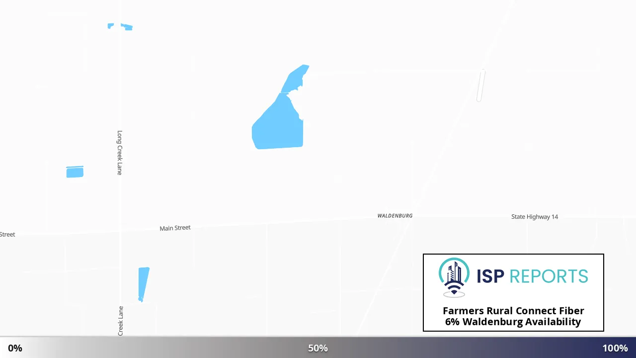 Waldenburg, AR map of internet availability