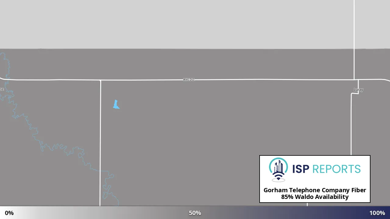 Waldo, KS map of internet availability