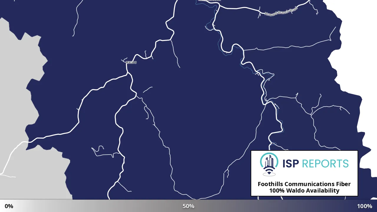 Waldo, KY map of internet availability