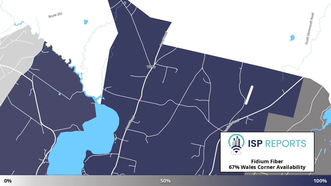 Wales Corner, ME map of internet availability