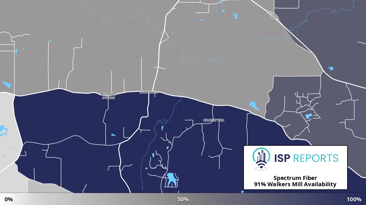 Walkers Mill, TX map of internet availability