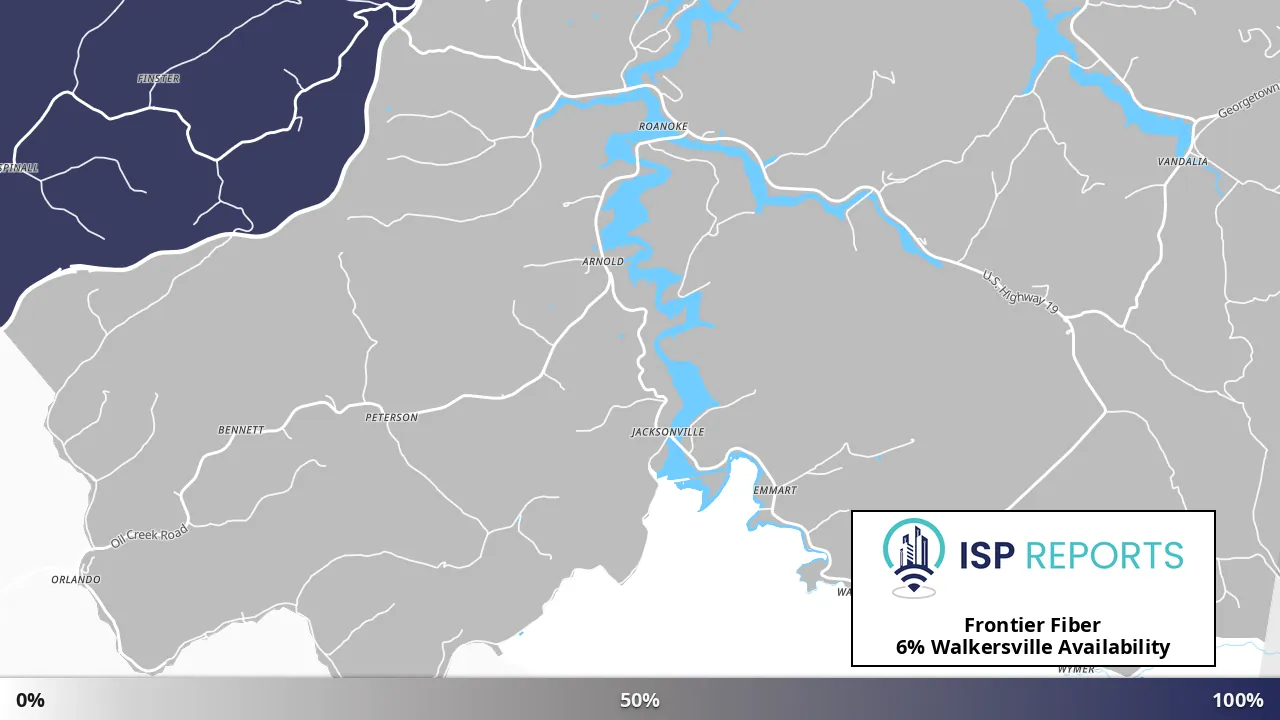 Walkersville, WV map of internet availability