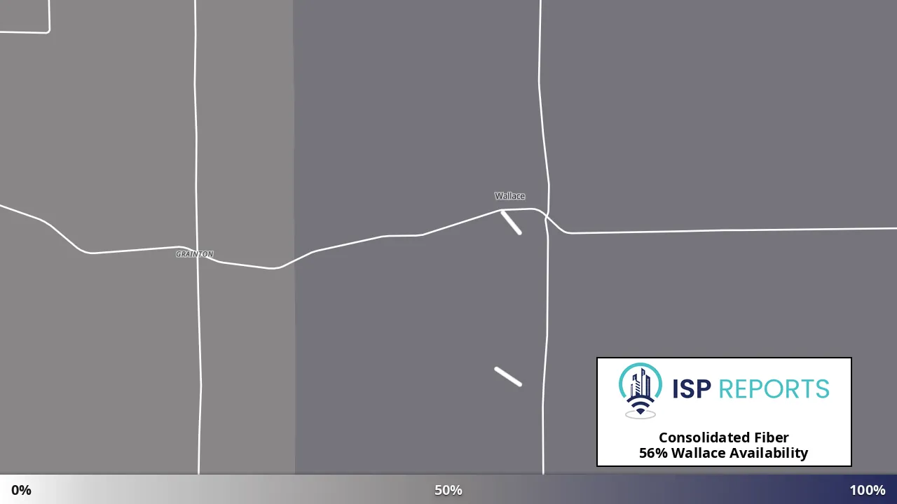 Wallace, NE map of internet availability