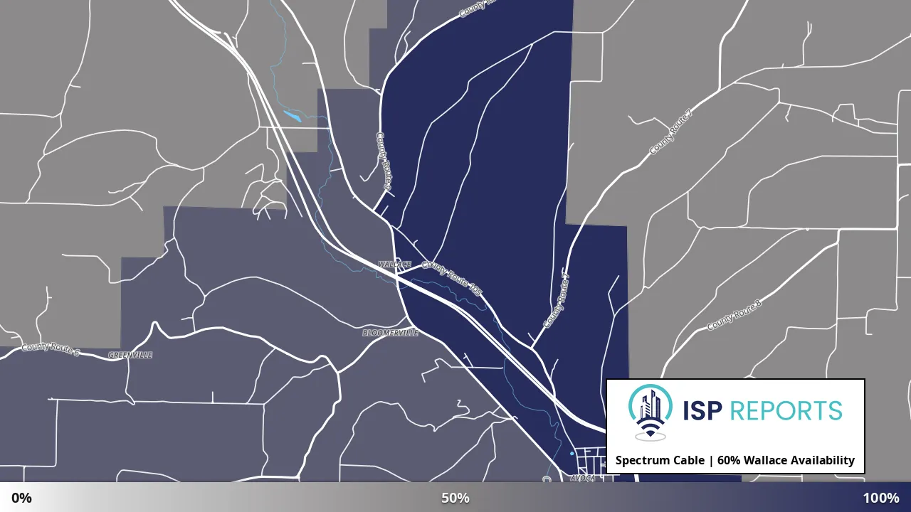 Wallace, NY map of internet availability
