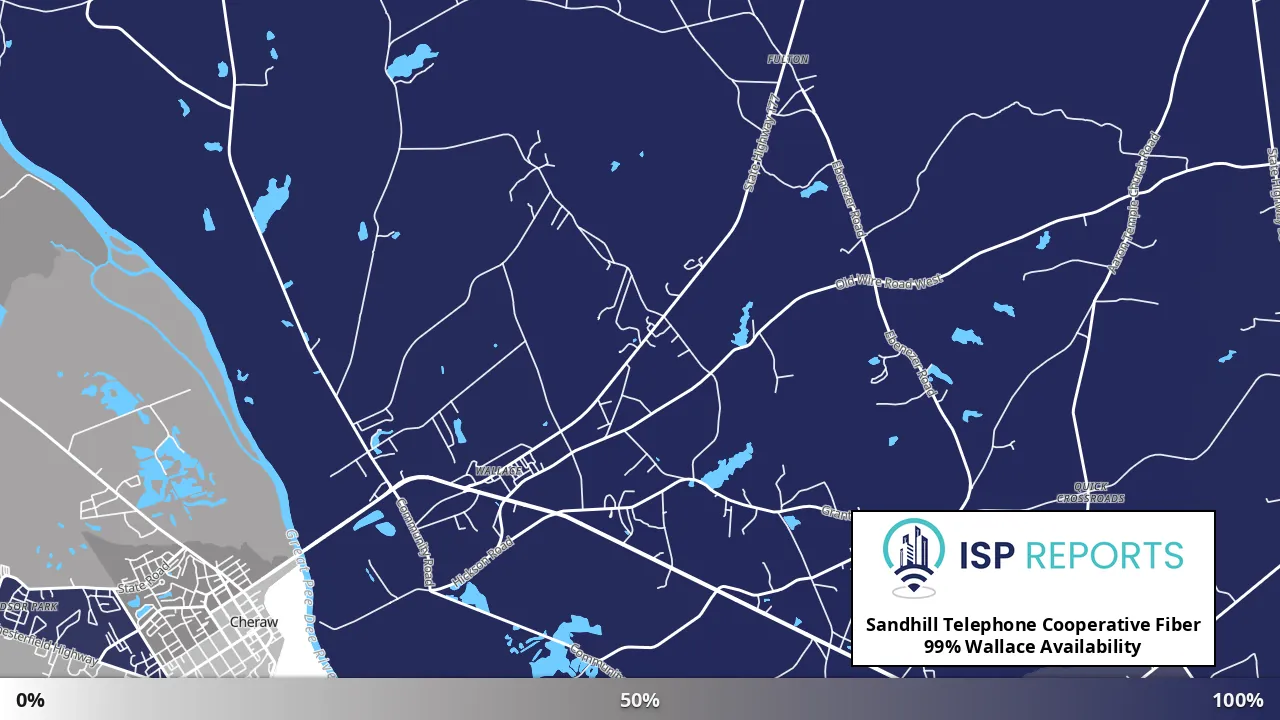 Wallace, SC map of internet availability