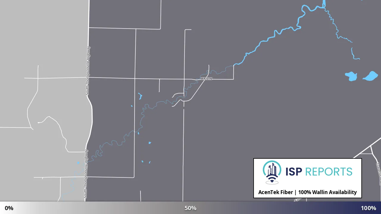 Wallin, MI map of internet availability