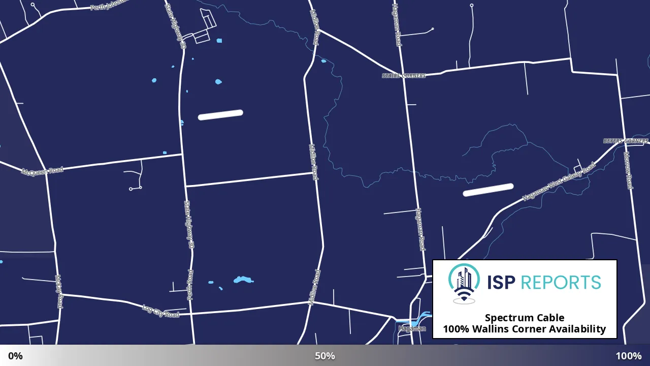Wallins Corner, NY map of internet availability