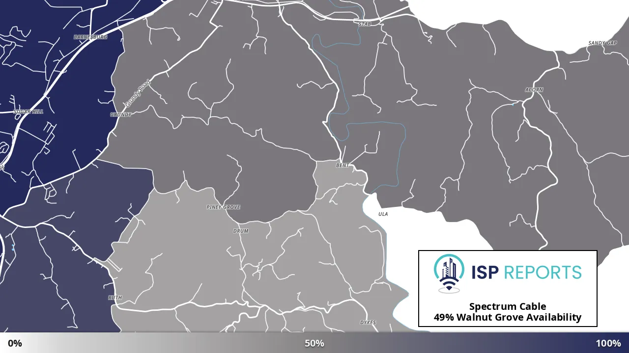 Walnut Grove, KY map of internet availability